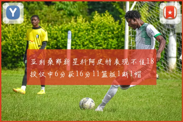 亚利桑那新星科阿皮特表现不佳18投仅中6分获16分11篮板1断1帽